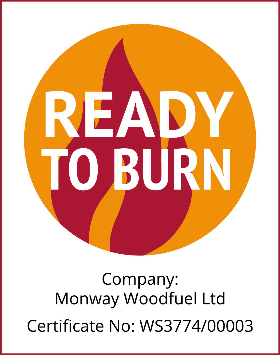 Kindling Ready to Burn certificate for Monway Woodfuel Ltd, WS3774/00003