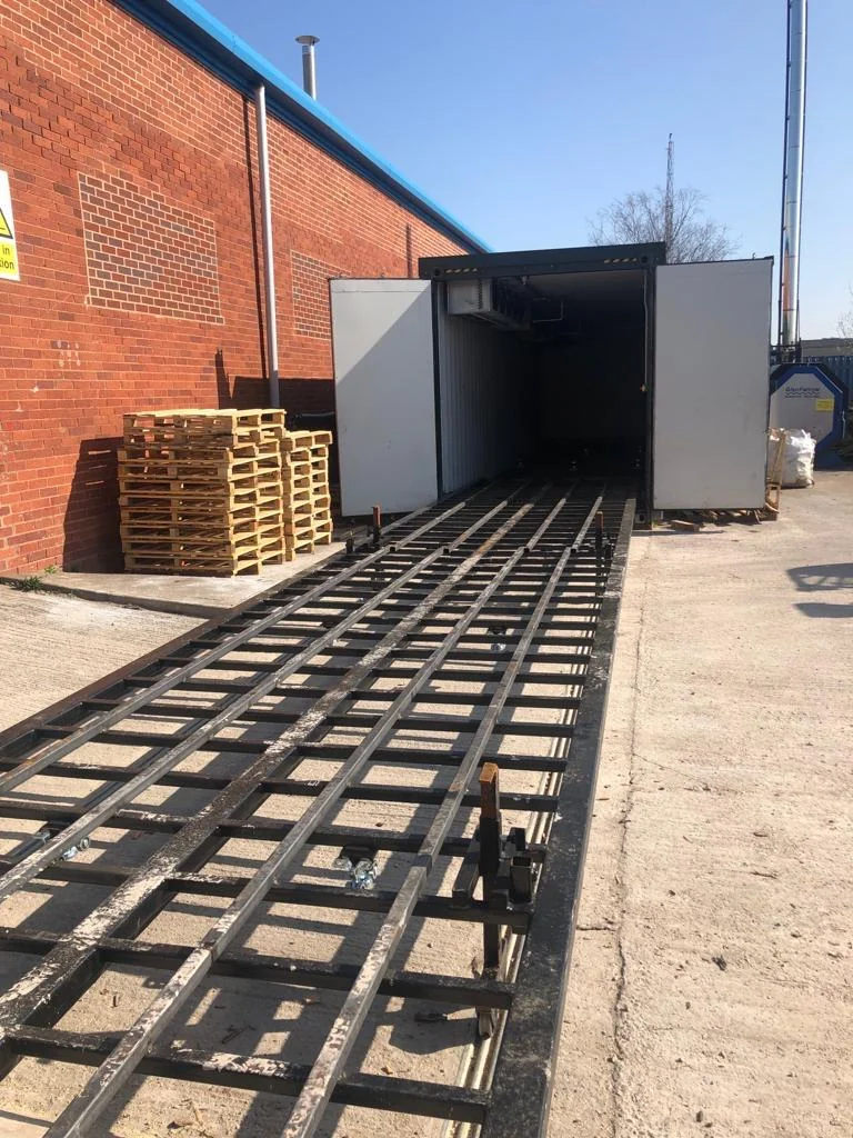 Loading tracks leading into the timber kiln